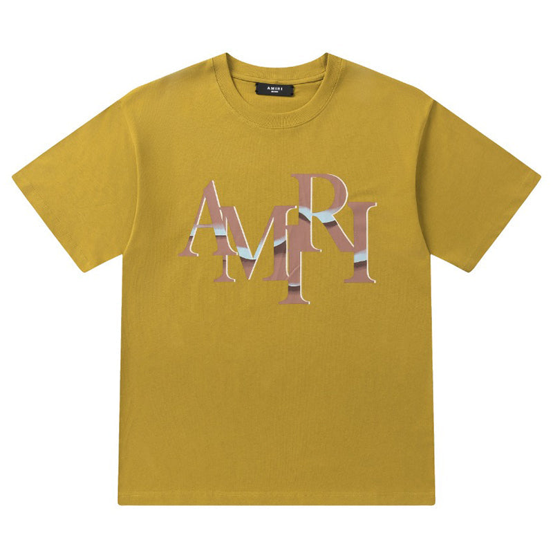 AMRI Staggered Logo Print Cotton Jersey T-Shirt