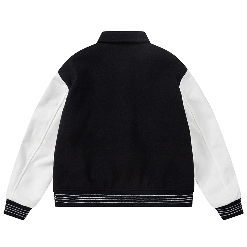 AMRI bone embroidered baseball jacket