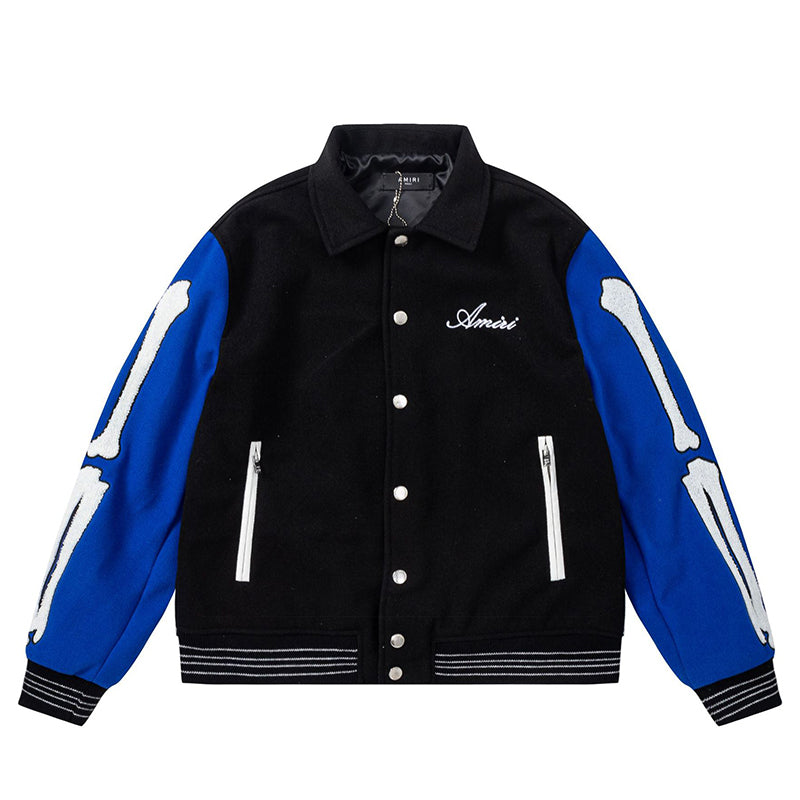AMRI bone embroidered baseball jacket