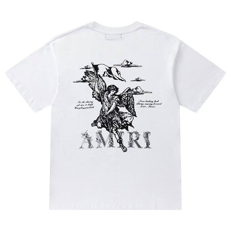 AMRI Angel-print cotton-jersey T-Shirt