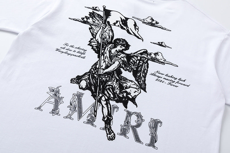 AMRI Angel-print cotton-jersey T-Shirt