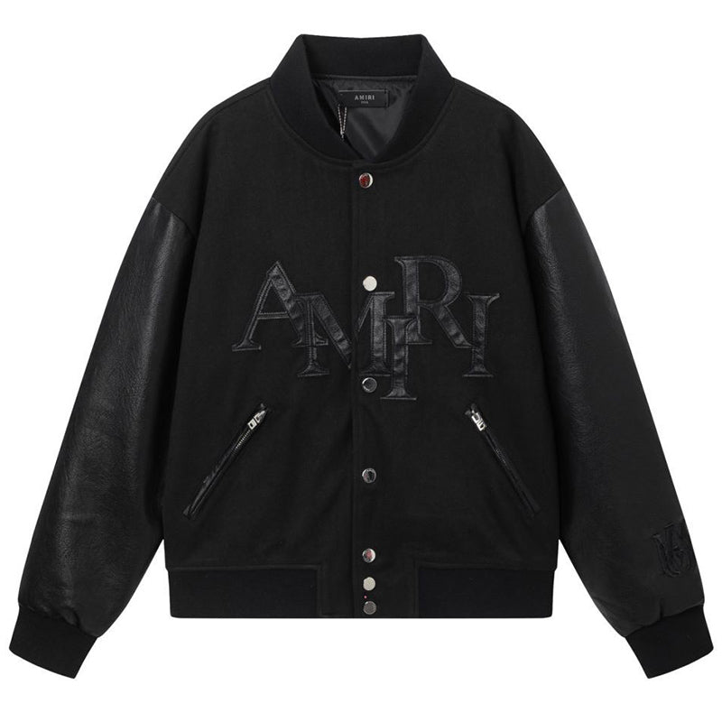 AMRl Staggered Logo Varsity Jacket