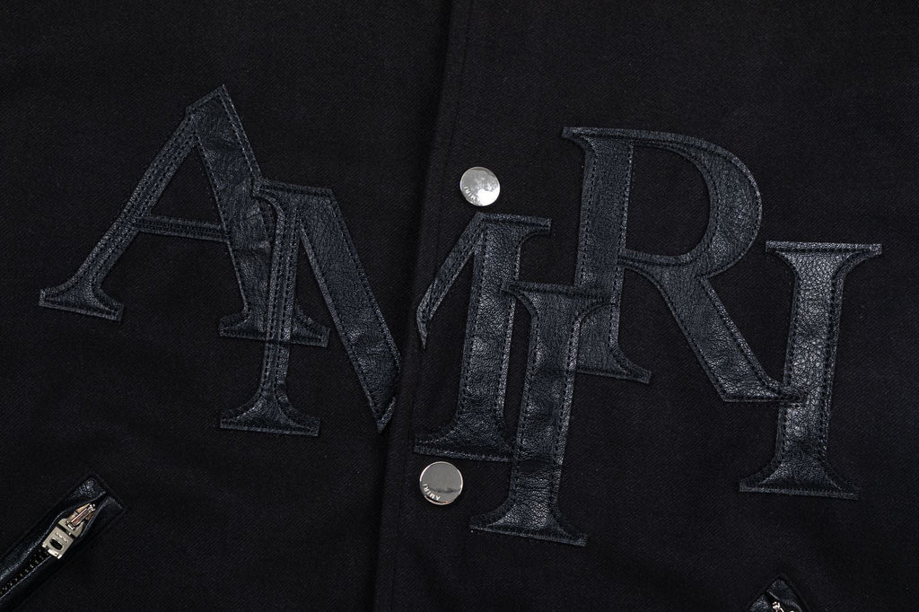 AMRl Staggered Logo Varsity Jacket