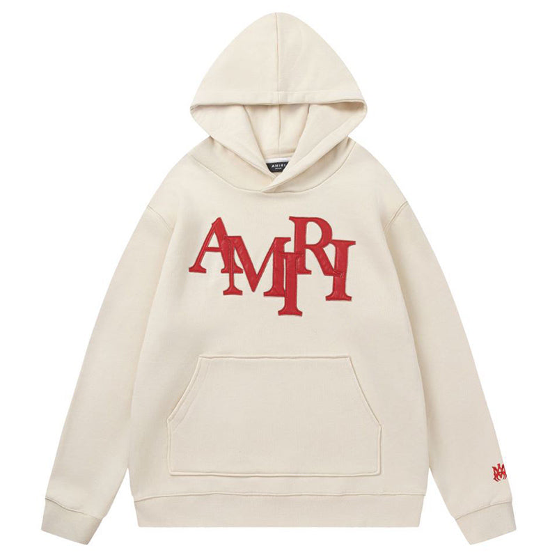 AMRI Staggered Logo-Patches Hoodies