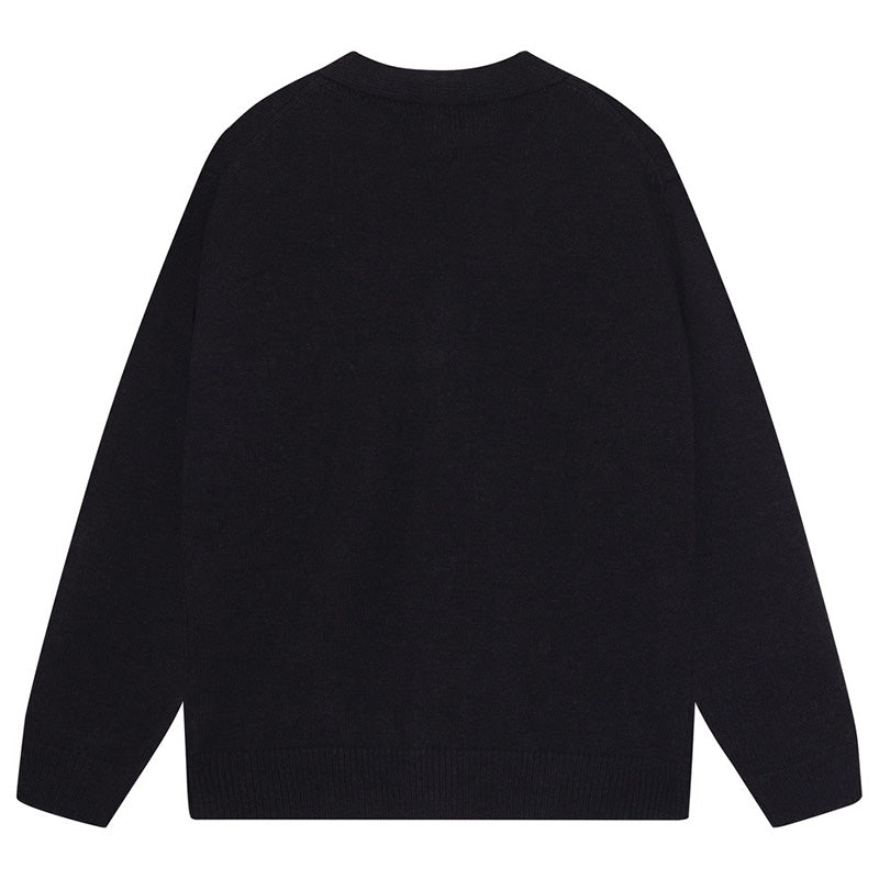 AMRI Cotton V-Neck Bones Cardigan