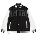 AMRI Logo-Appliquéd Leather Bomber Jacket