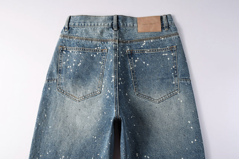Purple Brand Crystal Diamond Jeans #9126
