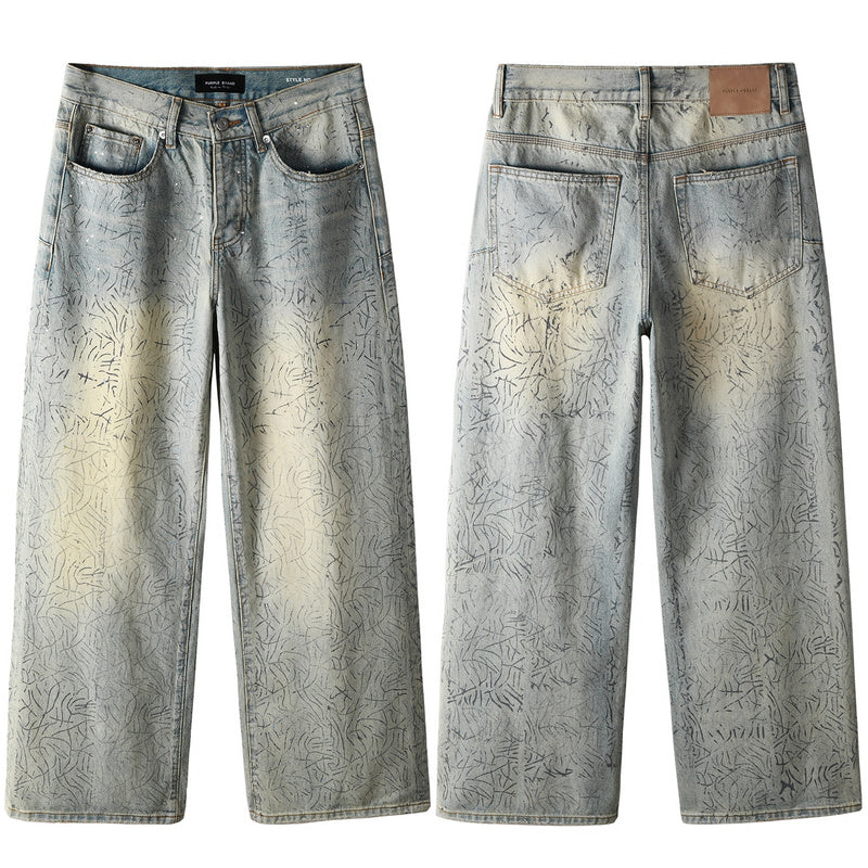 Purple Brand Crystal Diamond Jeans #107