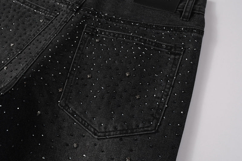 Purple Brand Crystal Diamond Jeans #105