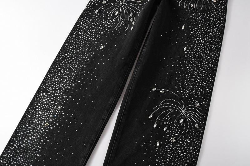 Purple Brand Crystal Diamond Jeans #9125