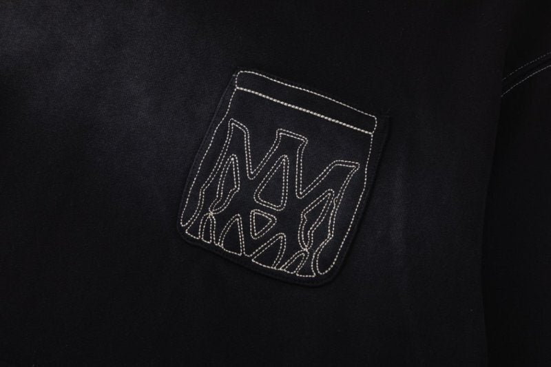 AMRI outline-pocket hoodie