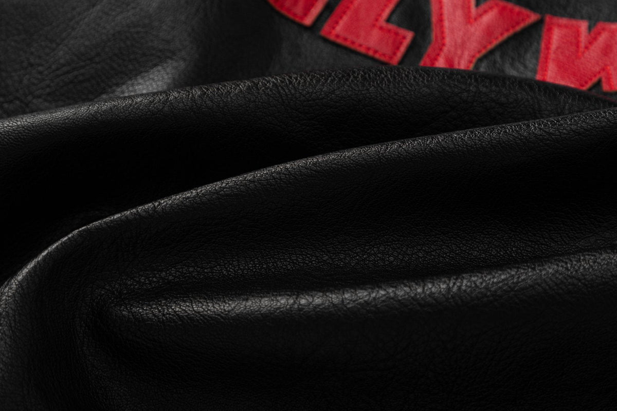 AMRI Club Leather Varsity Jacket