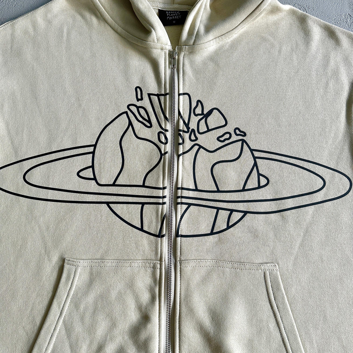 Broken P Planet Zip Up Hoodie