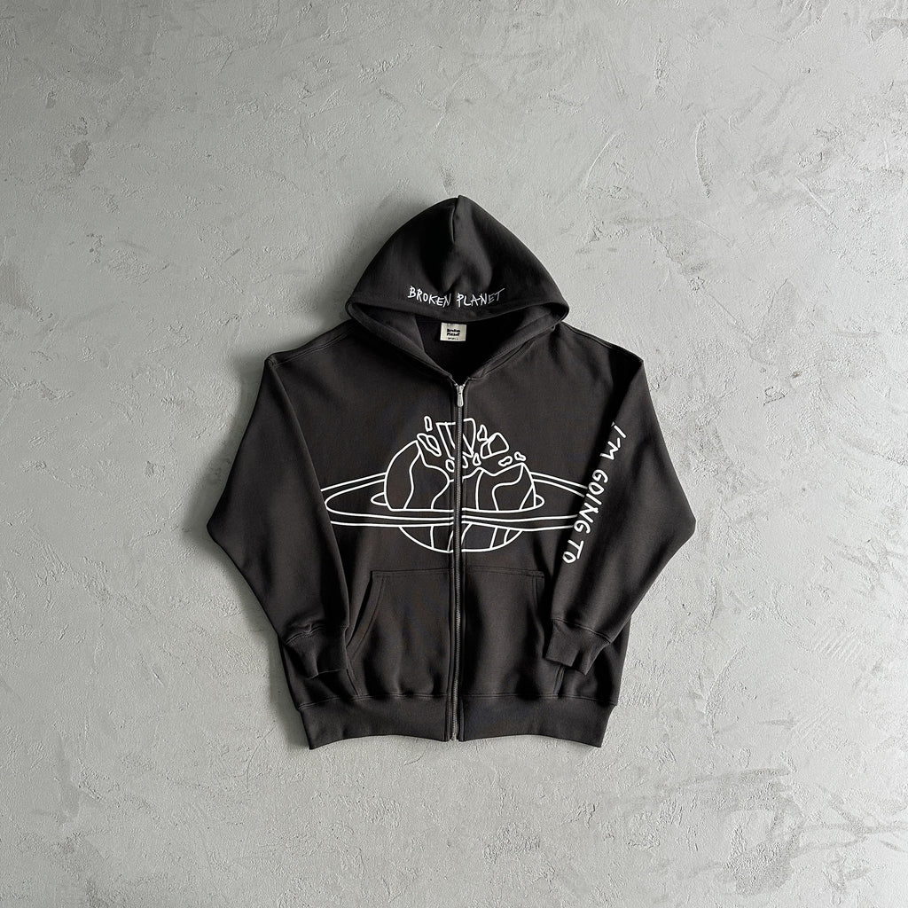 Broken P Zip Up Hoodie