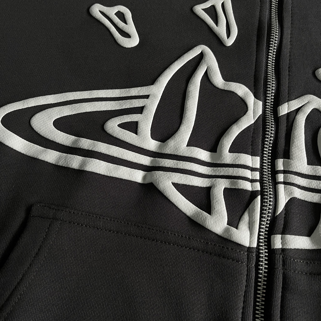 Broken P Double Zip Up Hoodie