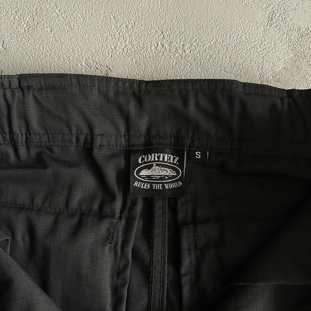 Corteiz Black Cargo Shorts