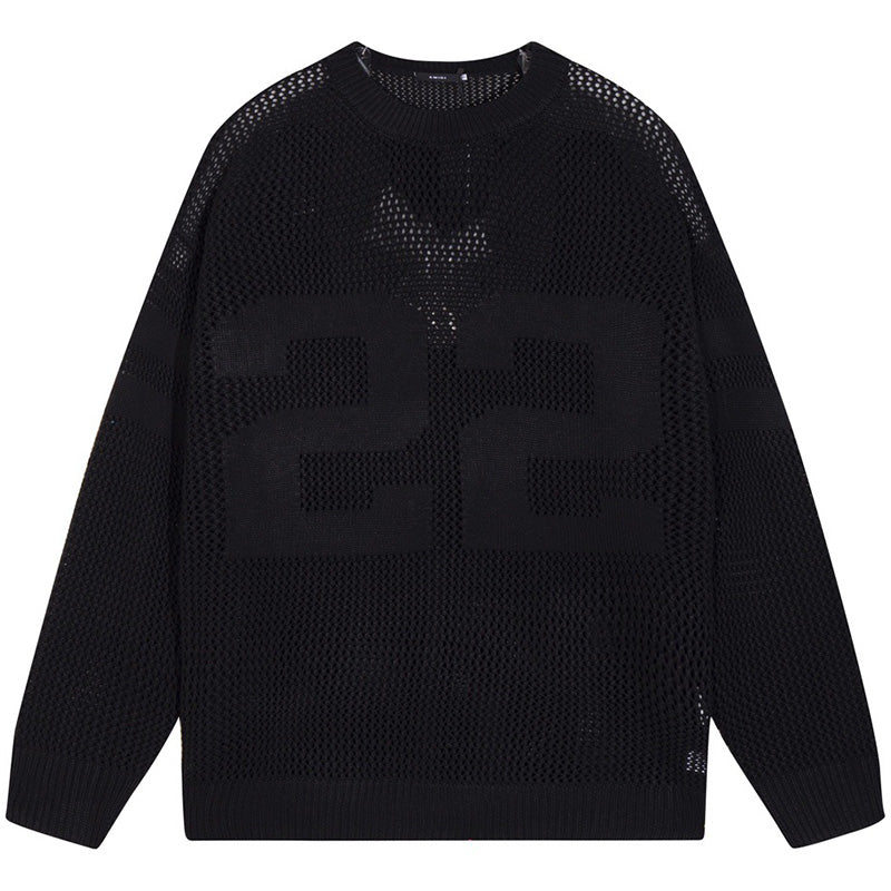 AMRI 22 Crew Open Stitch Sweaters