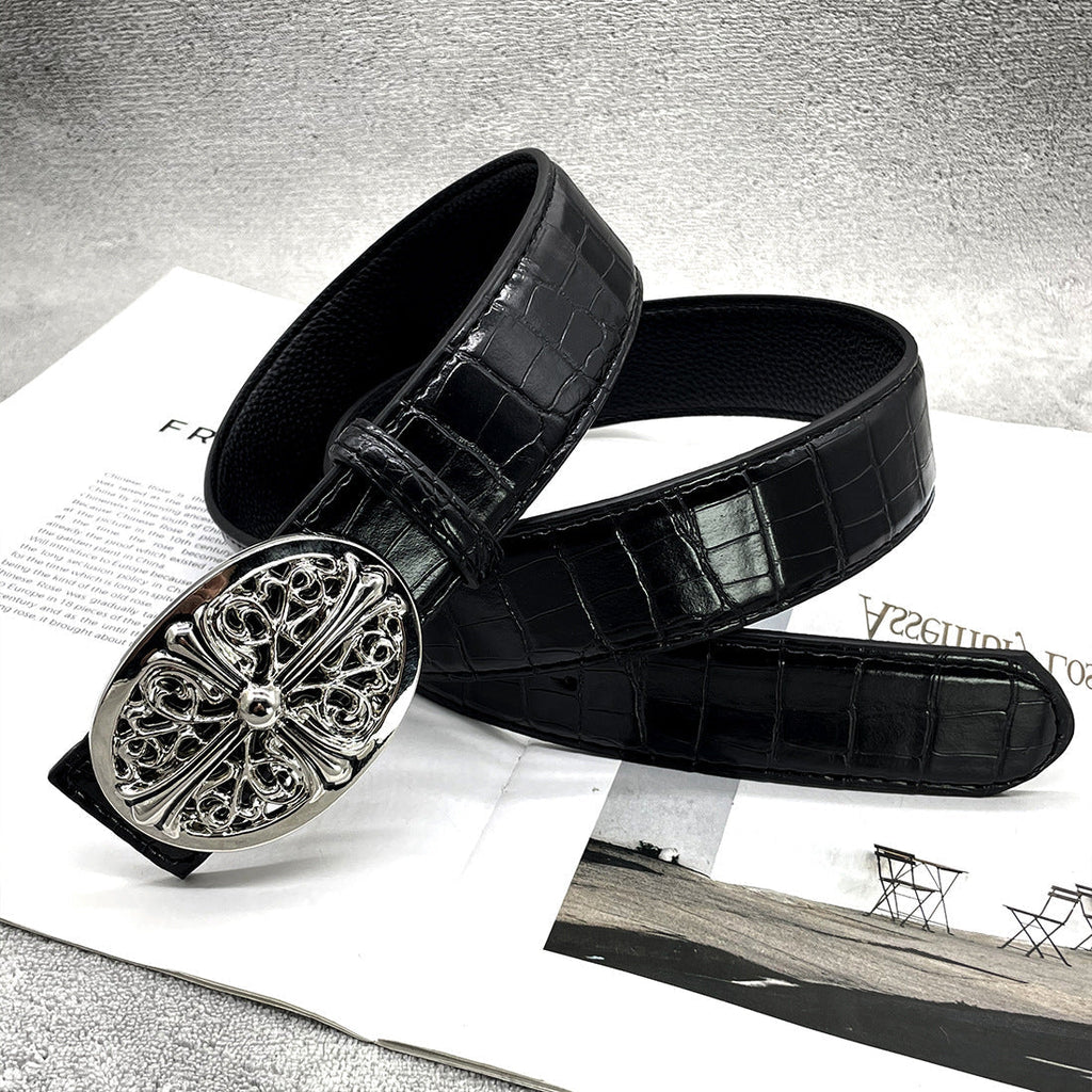 Chh Chrome Heart Belt CH Crocodile Cross