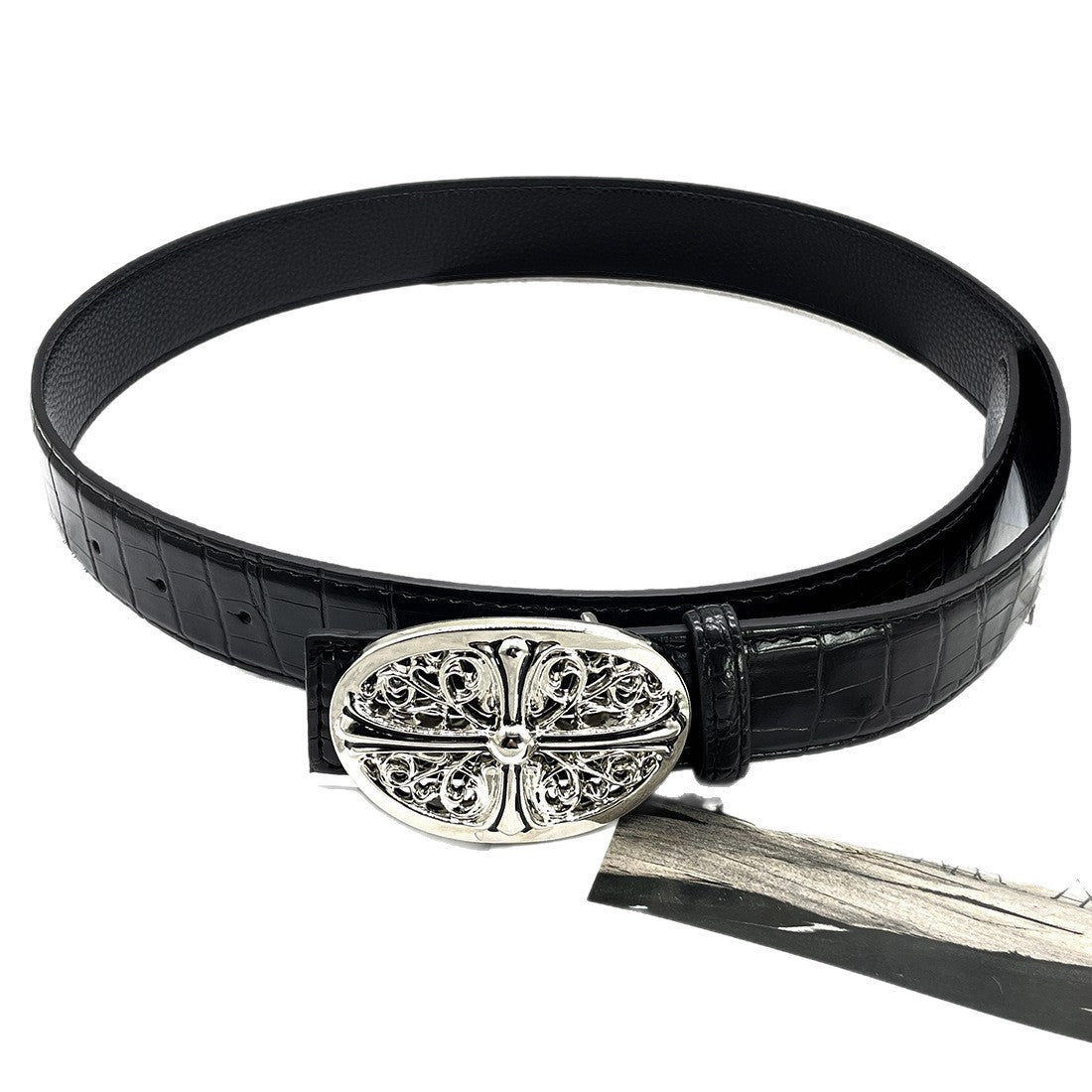 Chh Chrome Heart Belt CH Crocodile Cross