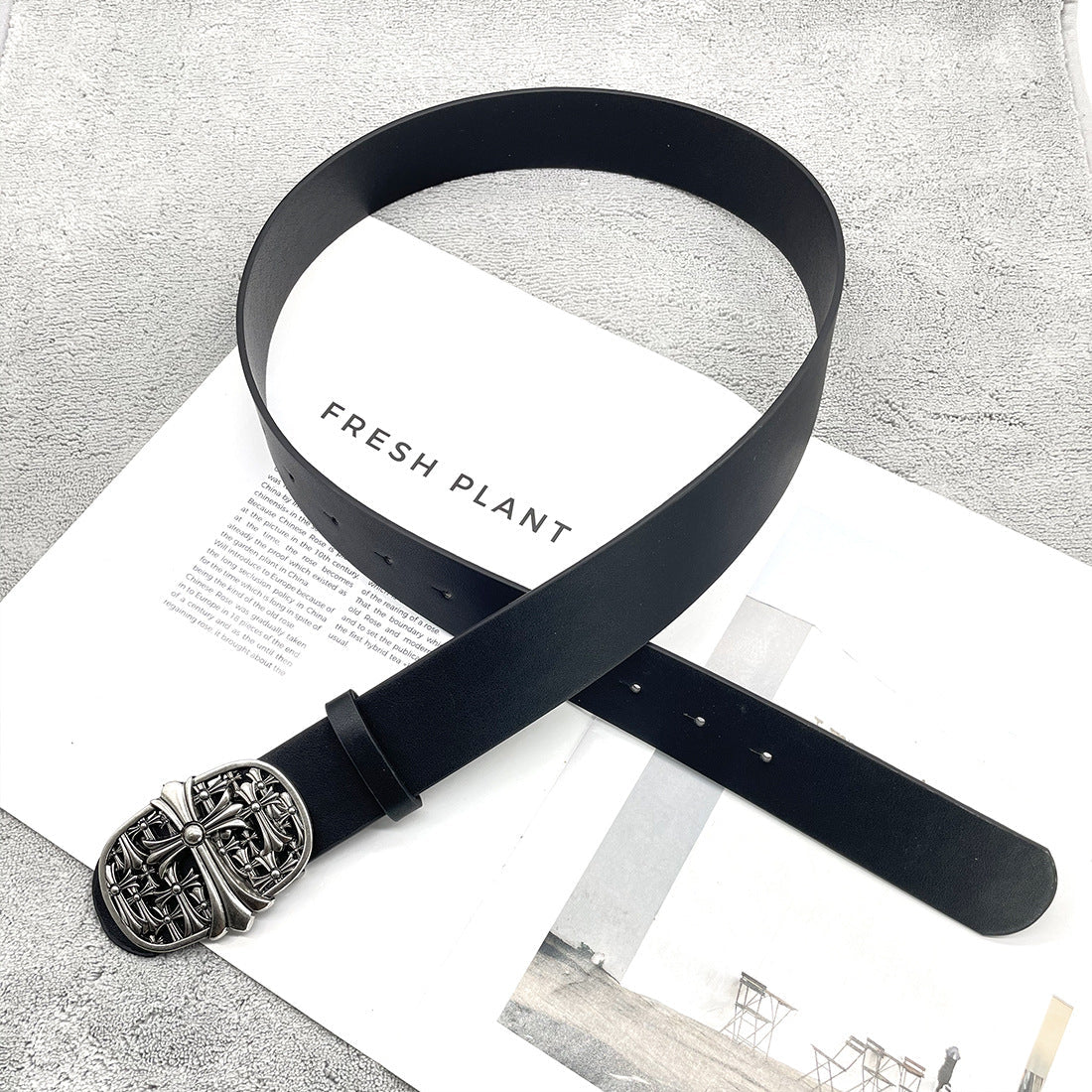 Chh Chrome Heart Belt Cross Hexagram Vine