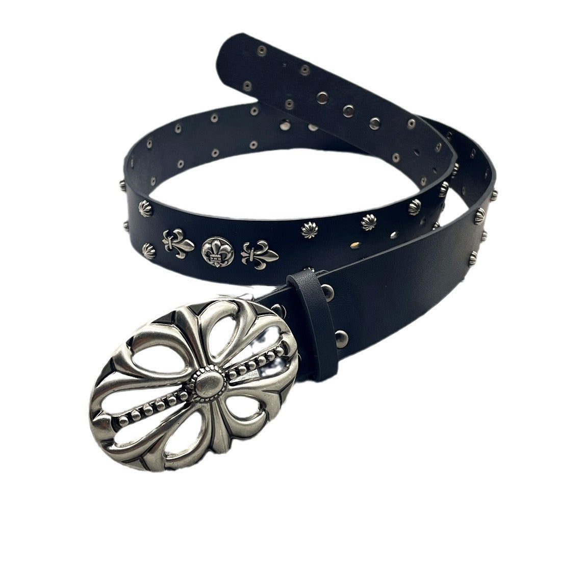 Chh Chrome Heart Belt Vintage Cowboy Punk Skull