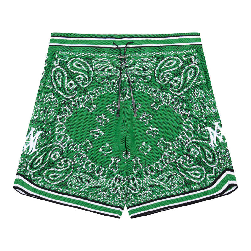 AMRI Bandana Print B-Ball Drawstring Shorts