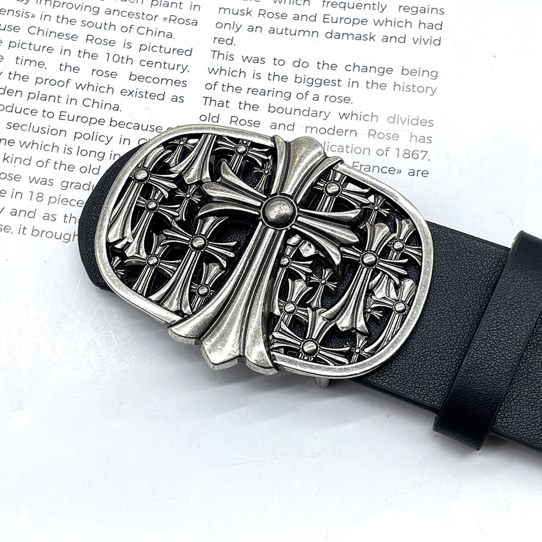 Chh Chrome Heart Belt Cross Hexagram Vine